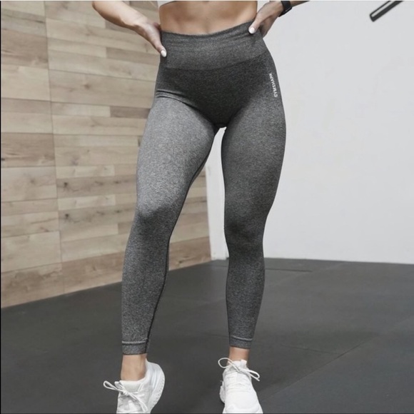 GYMSHARK ADAPT MARL SEAMLESS LEGGINGS medium grey - Picture 3 of 11